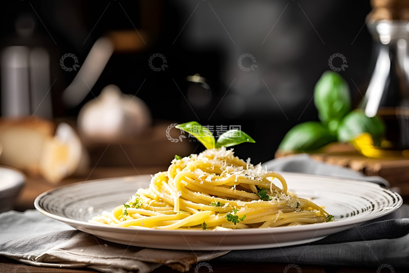高清大图下载【趣麦麦图】一盘美味的意大利面