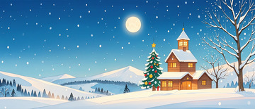 冬天雪天自然风景