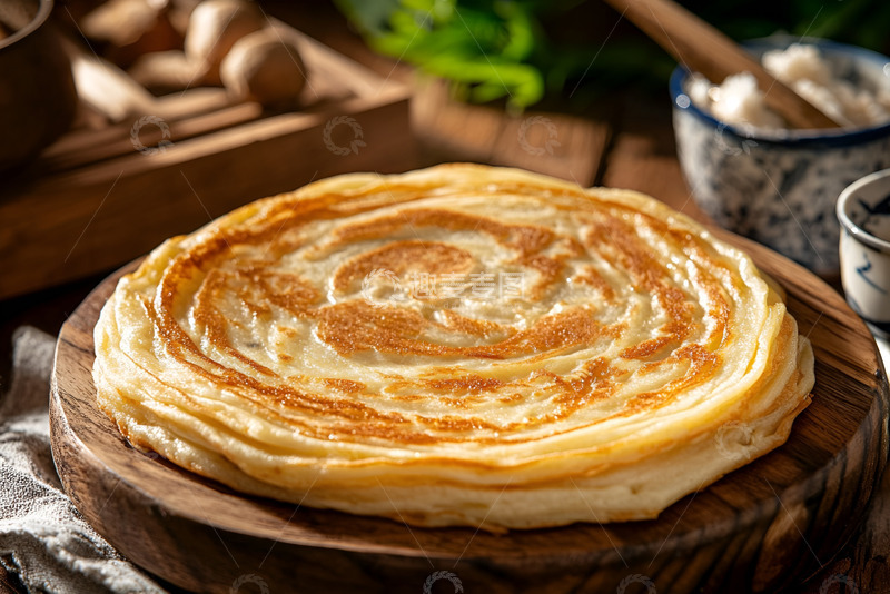 高清大图下载【趣麦麦图】一盘酥脆的手抓饼