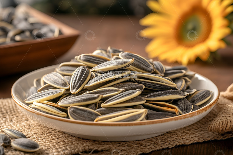 高清大图下载【趣麦麦图】一盘炒熟的瓜子