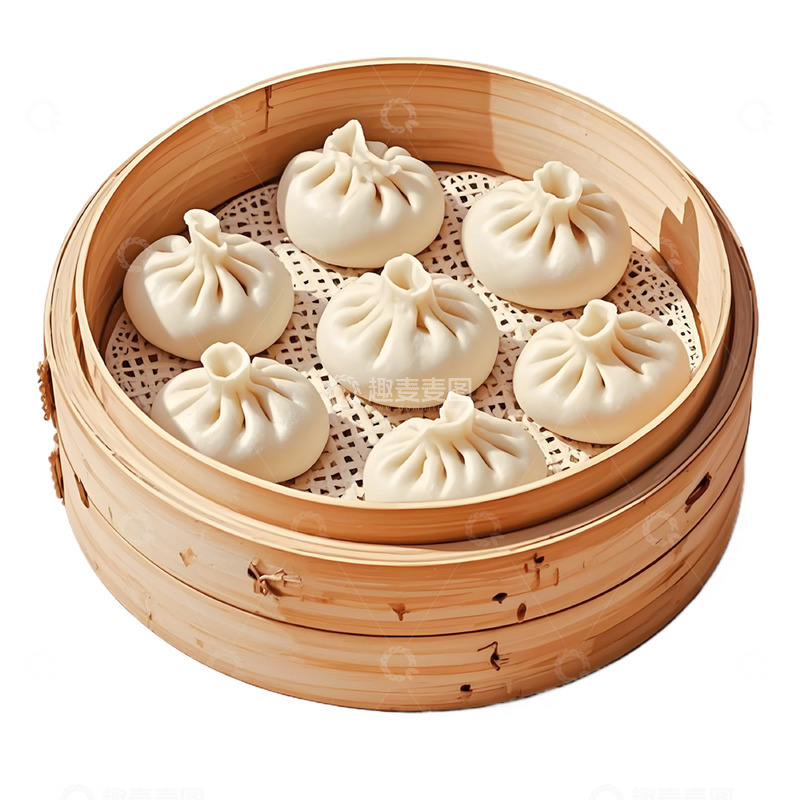 高清大图下载【趣麦麦图】一笼蒸包小笼包美食摄影素材