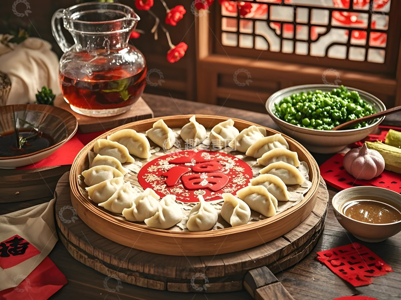 高清大图下载【趣麦麦图】福气满满饺子静物美食摄影图