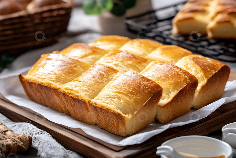 高清大图下载【趣麦麦图】一盘金黄酥脆的烤面包