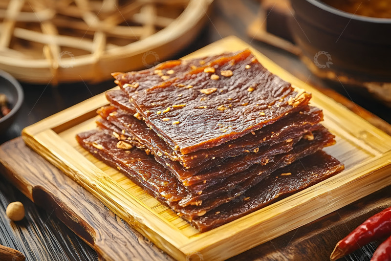 高清大图下载【趣麦麦图】一盘香辣牛肉干