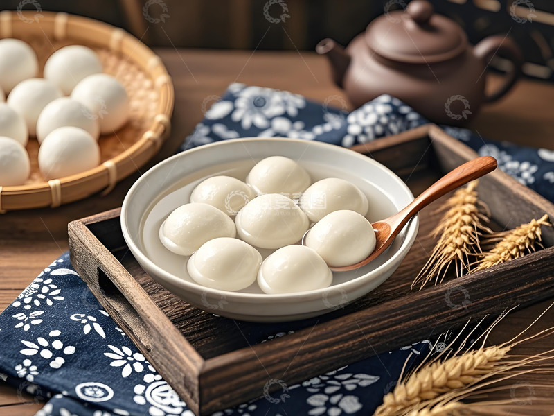 高清大图下载【趣麦麦图】中式简约汤圆美食摄影图