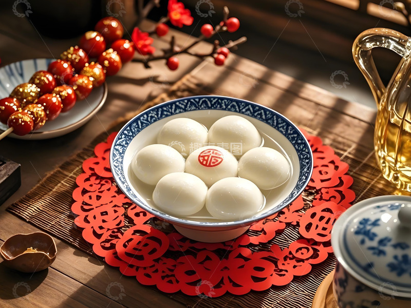 高清大图下载【趣麦麦图】糖葫芦汤圆美食摄影图