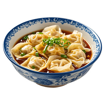 一碗馄饨美食摄影图