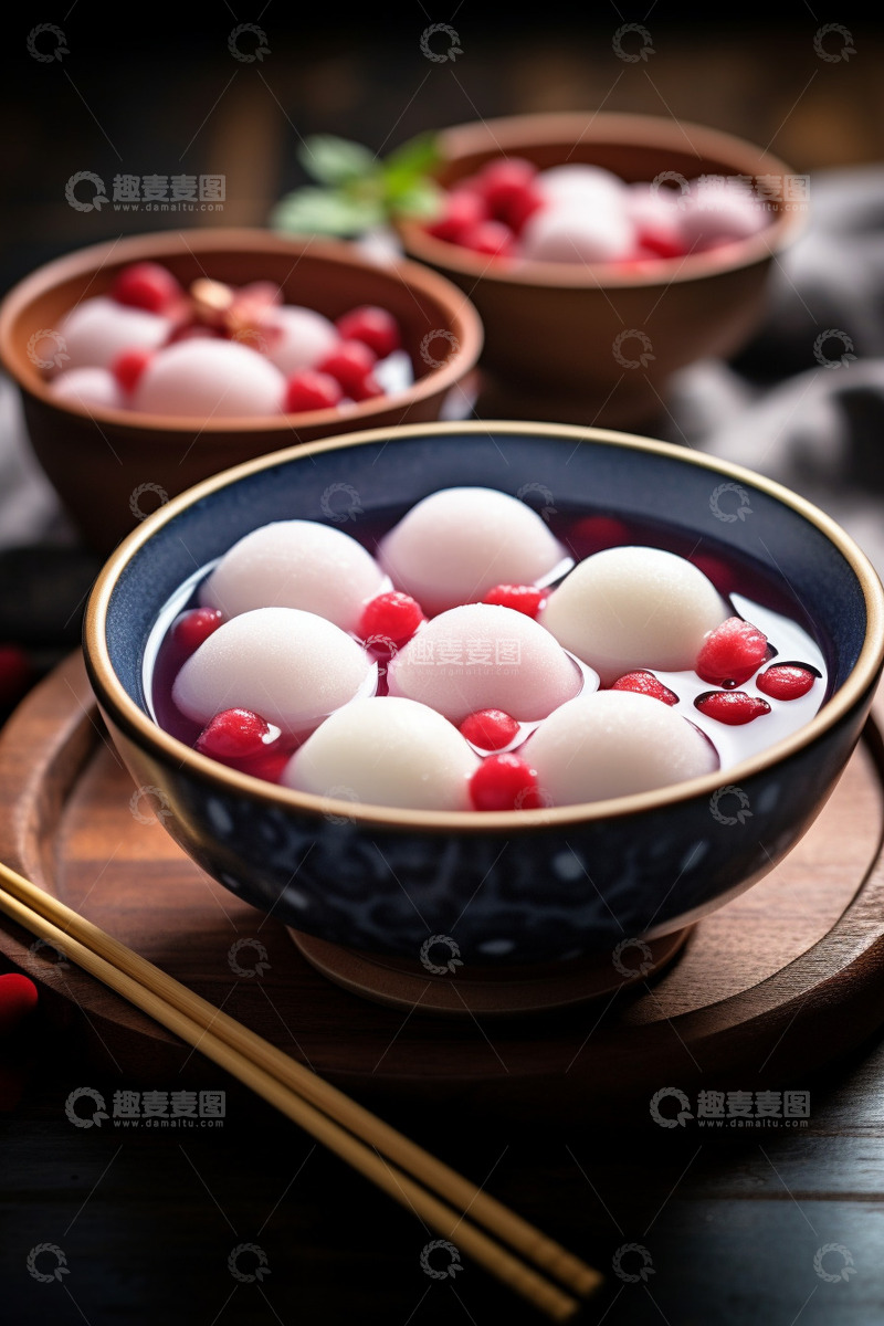 高清大图下载【趣麦麦图】团团圆圆汤圆