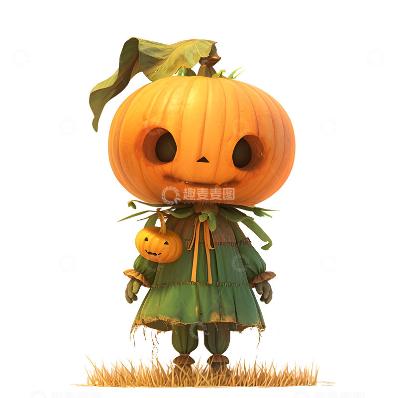 高清大图下载【趣麦麦图】一个可爱的南瓜头