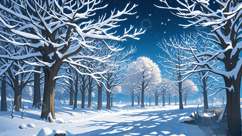 高清大图下载【趣麦麦图】冬天下雪的美景