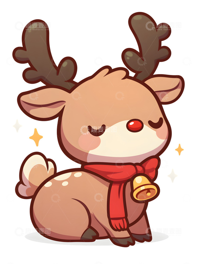 卡通驯鹿动物
