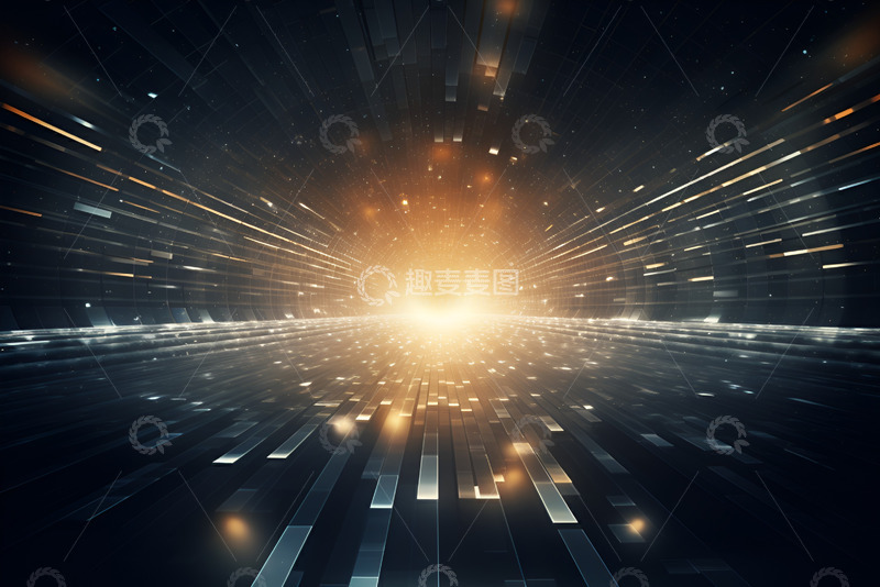 高清大图下载【趣麦麦图】科技线条背景