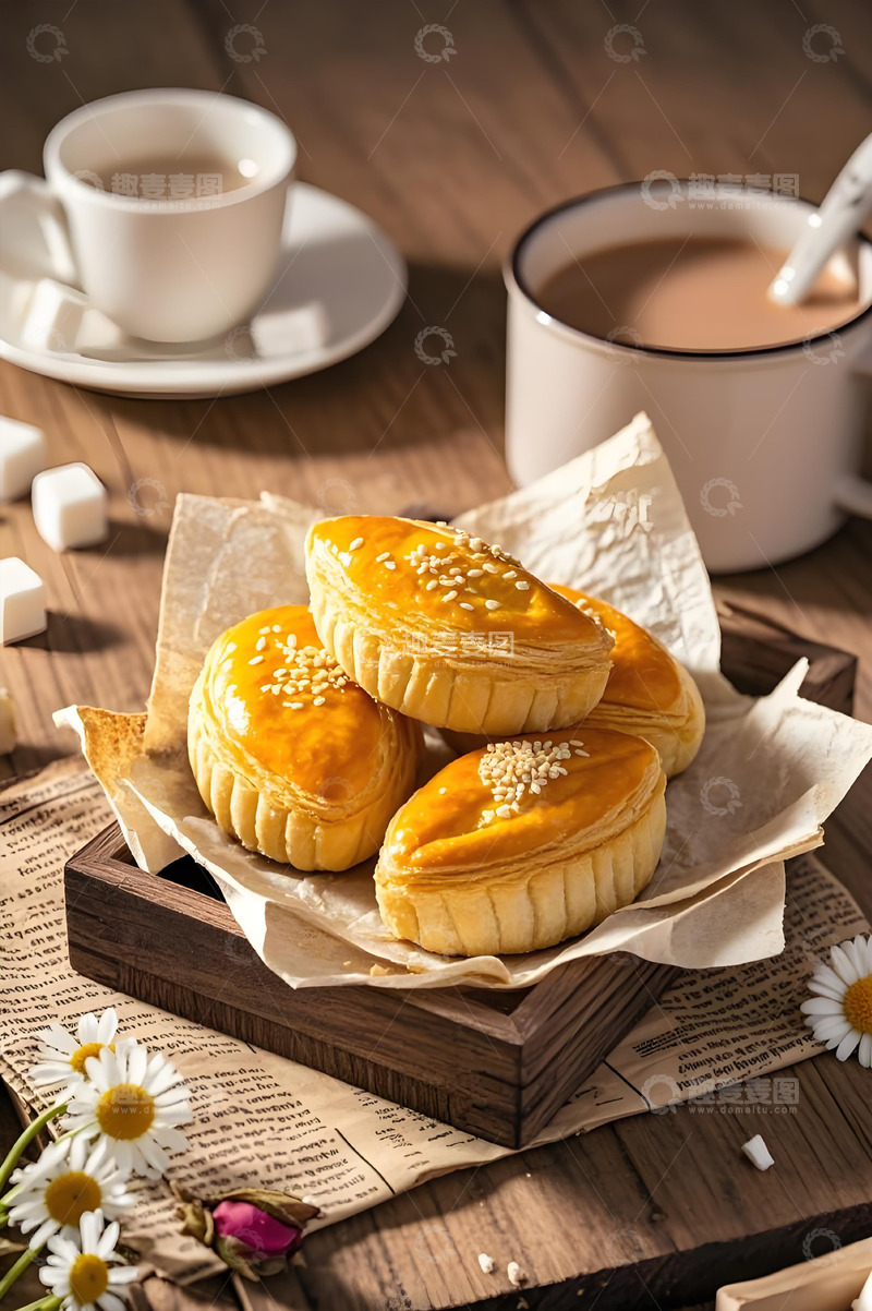 高清大图下载【趣麦麦图】榴莲酥传统糕点摄影图