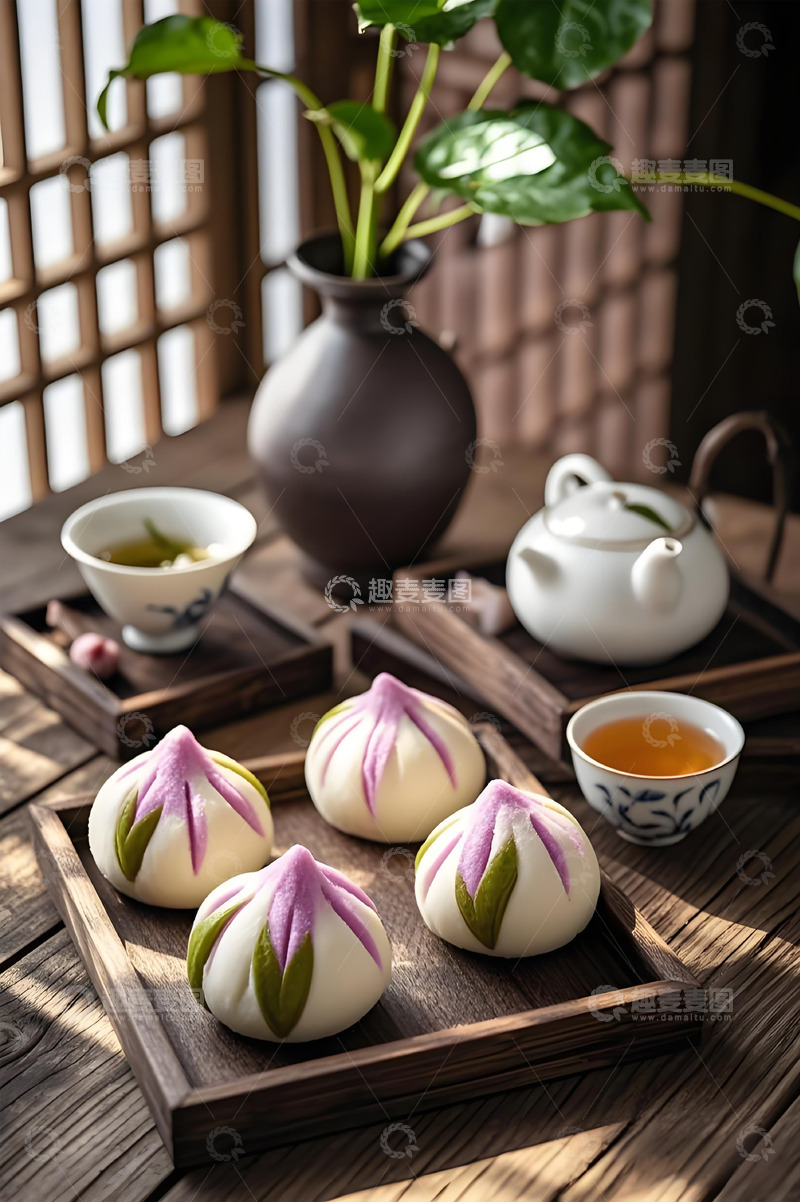 高清大图下载【趣麦麦图】传统糕点桃形酥摄影图