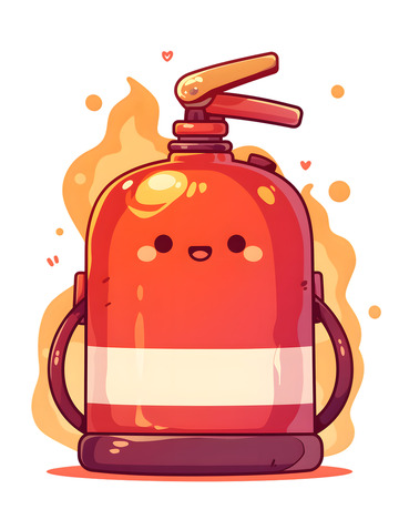 灭火器卡通图标