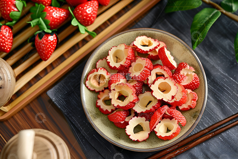 高清大图下载【趣麦麦图】一盘新鲜的山楂片