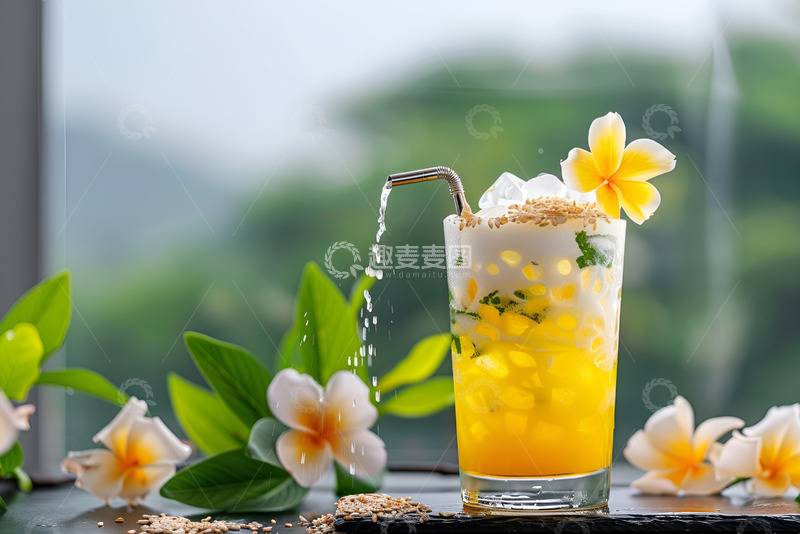 高清大图下载【趣麦麦图】一杯加冰的啤酒