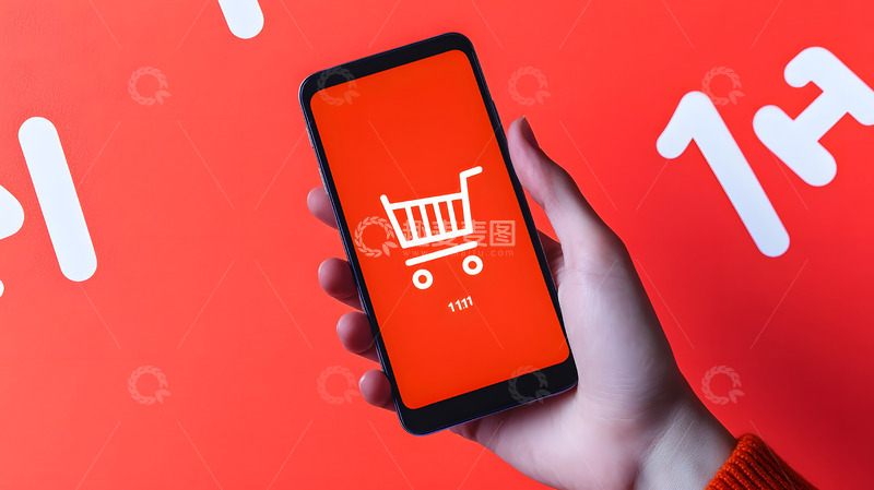 高清大图下载【趣麦麦图】双十一购物付款