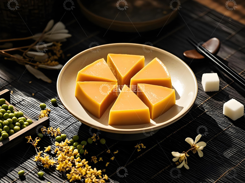 高清大图下载【趣麦麦图】北京小吃豌豆黄摄影图