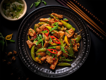 麻辣青红椒炒肉