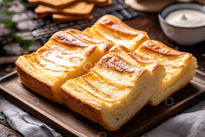 高清大图下载【趣麦麦图】一盘烤面包片