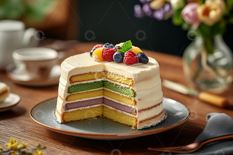 高清大图下载【趣麦麦图】一盘千层蛋糕