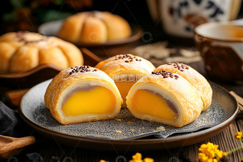高清大图下载【趣麦麦图】一盘夹心桂花点心