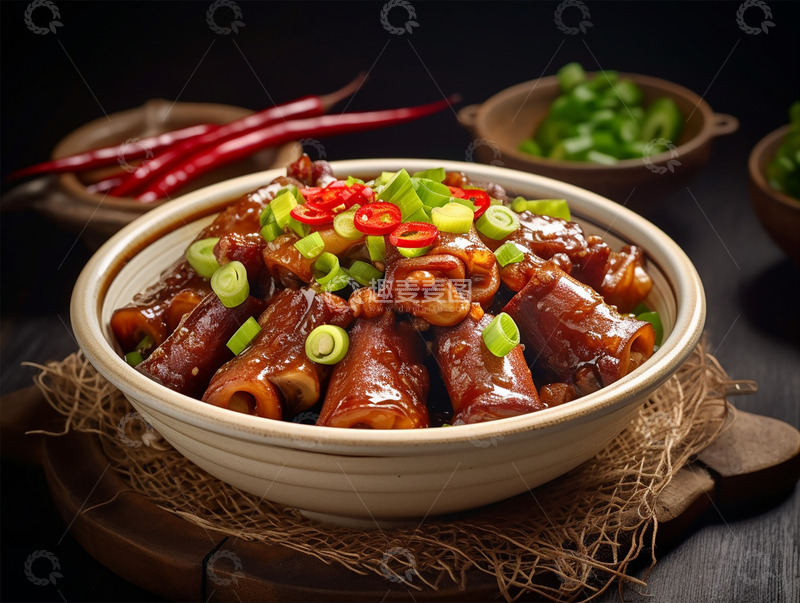 高清大图下载【趣麦麦图】麻辣酱香猪蹄