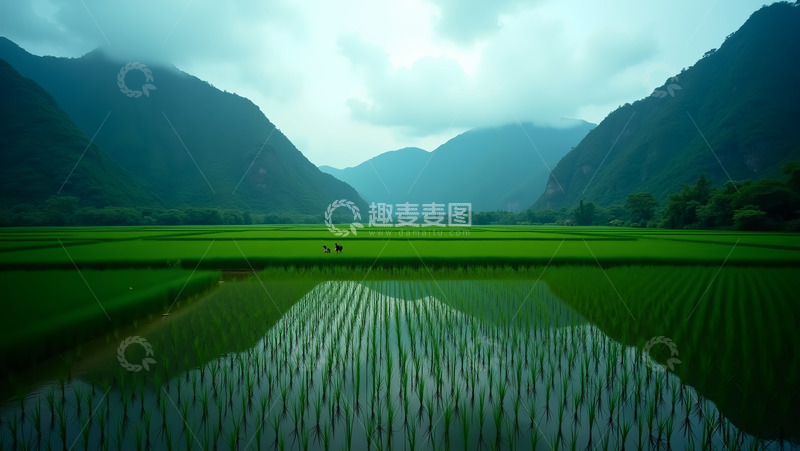 高清大图下载【趣麦麦图】田野里的庄家