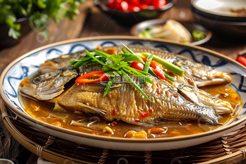 高清大图下载【趣麦麦图】红烧鱼美食特写