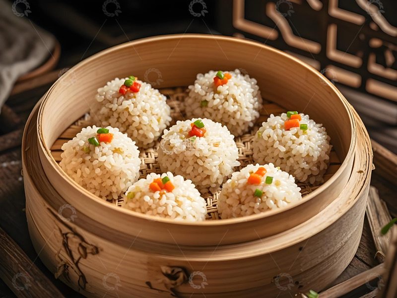 高清大图下载【趣麦麦图】糯米丸子美食摄影图