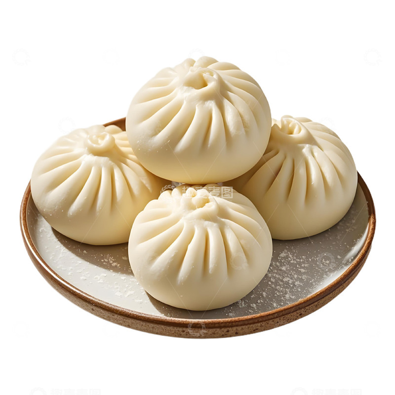 高清大图下载【趣麦麦图】一盘包子面点摄影图素材