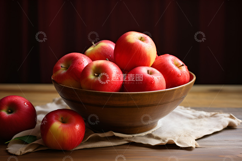 高清大图下载【趣麦麦图】一碗新鲜的苹果