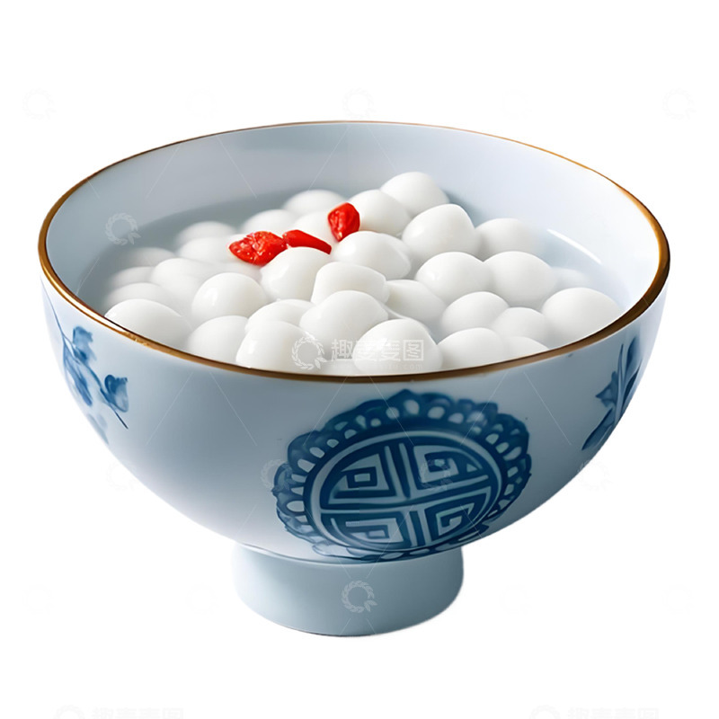 高清大图下载【趣麦麦图】一碗糯米小汤圆美食摄影图素材