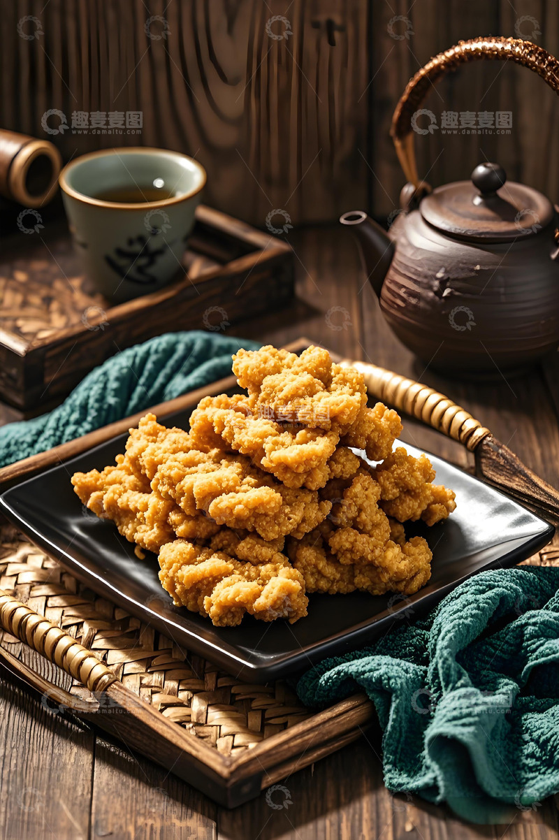 高清大图下载【趣麦麦图】火锅食材之炸酥肉摄影图