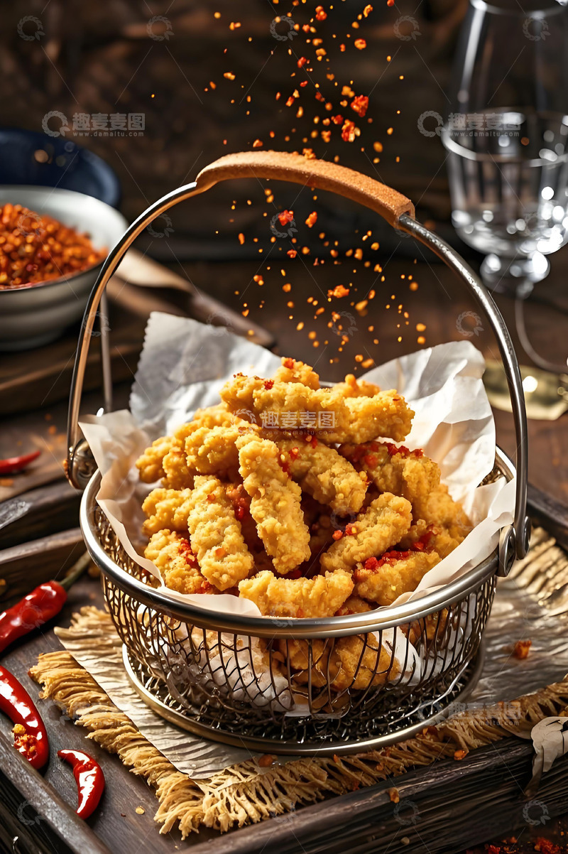 高清大图下载【趣麦麦图】火锅食材之小酥肉摄影图