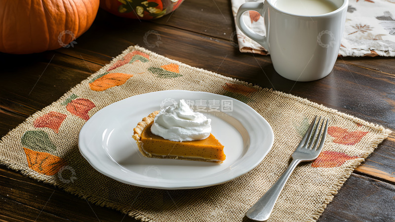高清大图下载【趣麦麦图】感恩节南瓜派甜点