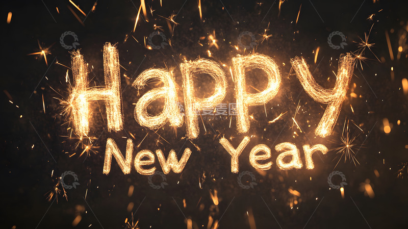 新年快乐与“2025”的组合