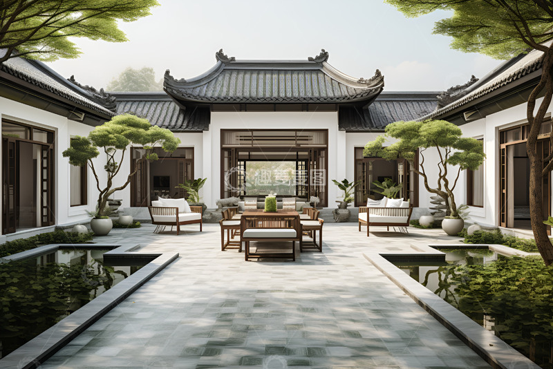 高清大图下载【趣麦麦图】中式庭院风景摄影