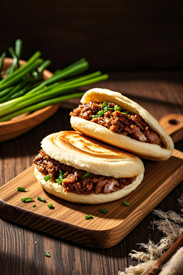 肉夹馍美食摄影图