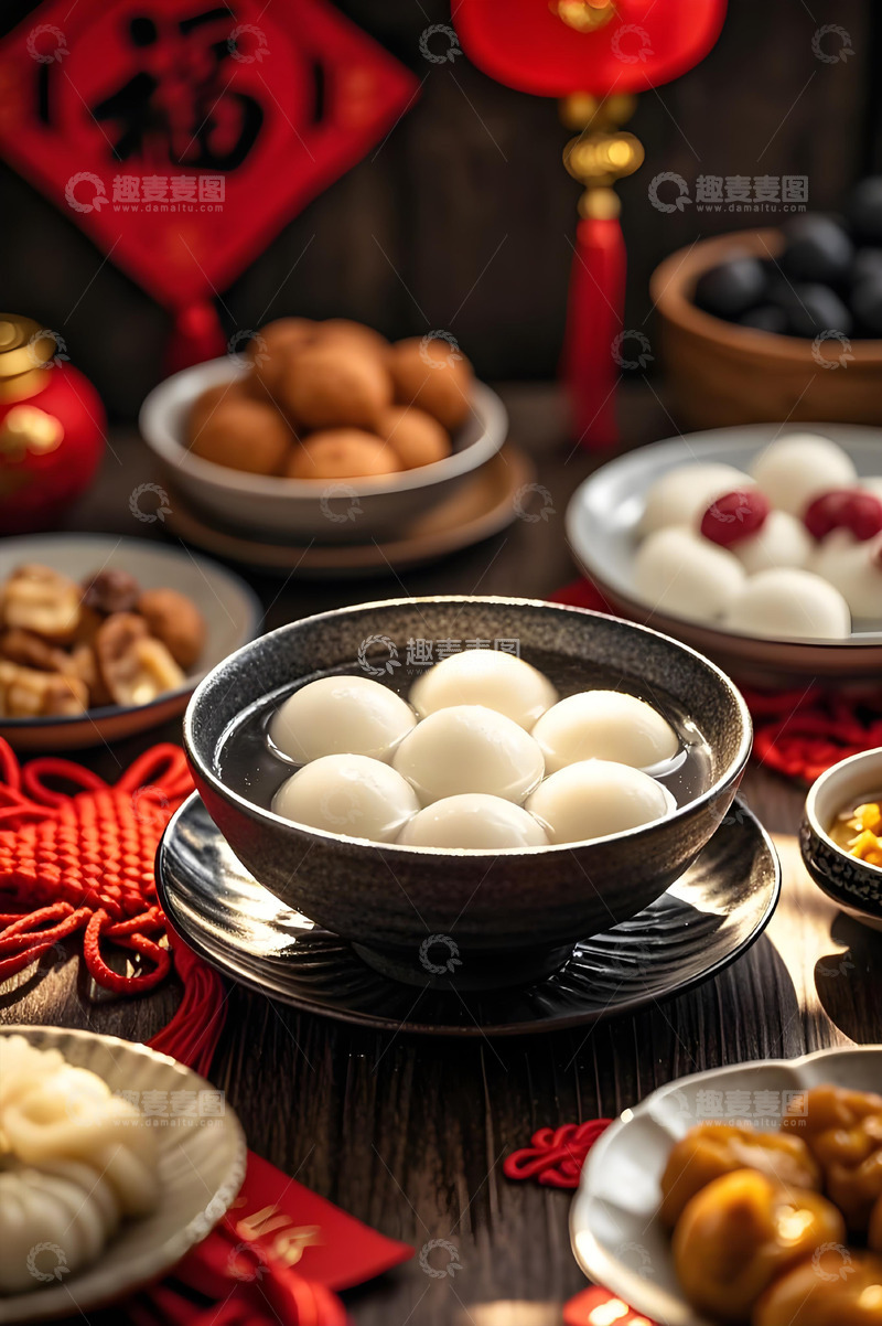 高清大图下载【趣麦麦图】中国佳节美食元宵摄影图