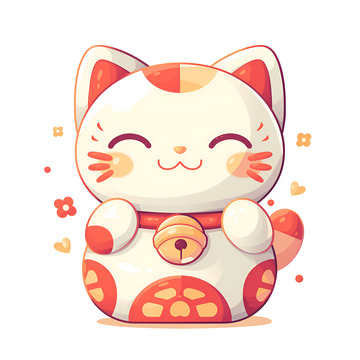 卡通可爱的招财猫咪