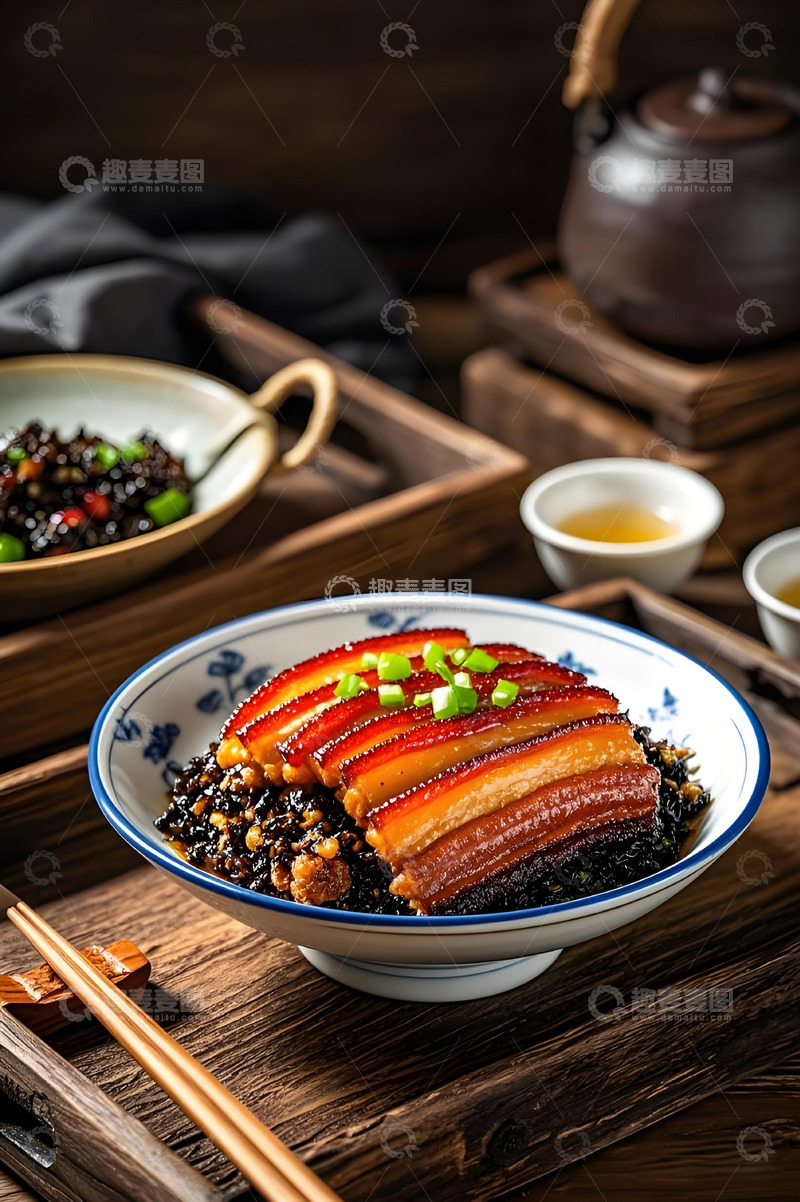 高清大图下载【趣麦麦图】梅干菜扣肉美食静物摄影图