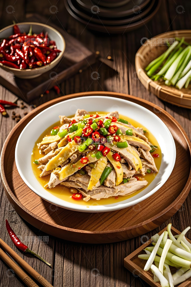 高清大图下载【趣麦麦图】中华美食之椒麻鸡摄影图