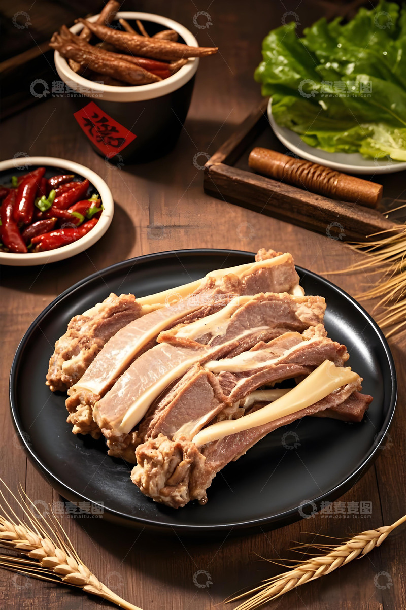 高清大图下载【趣麦麦图】手抓羊肉美食摄影图