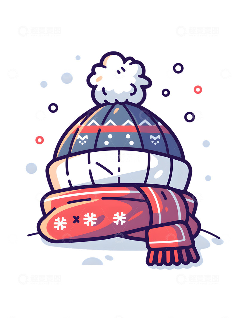 高清大图下载【趣麦麦图】冬季帽子卡通