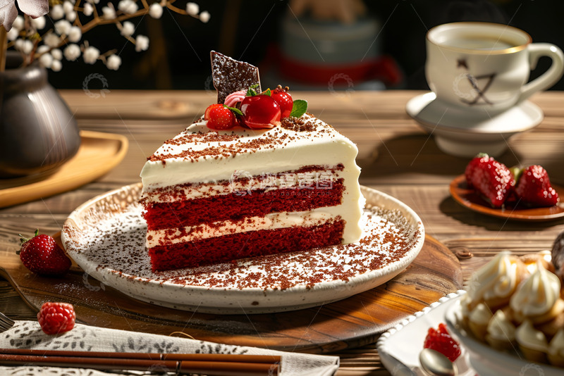 高清大图下载【趣麦麦图】美味的红丝绒蛋糕