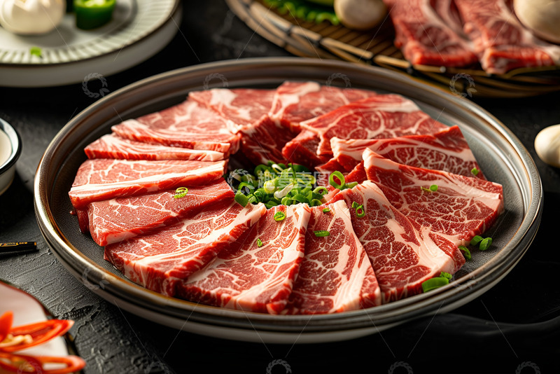高清大图下载【趣麦麦图】一盘新鲜的牛肉