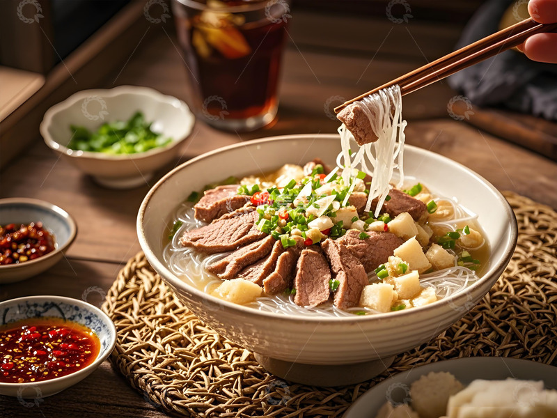 高清大图下载【趣麦麦图】羊肉泡馍西安名吃摄影图