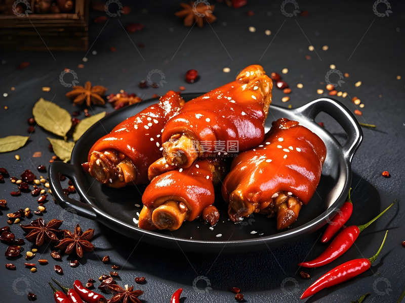 高清大图下载【趣麦麦图】卤猪蹄美食摄影图